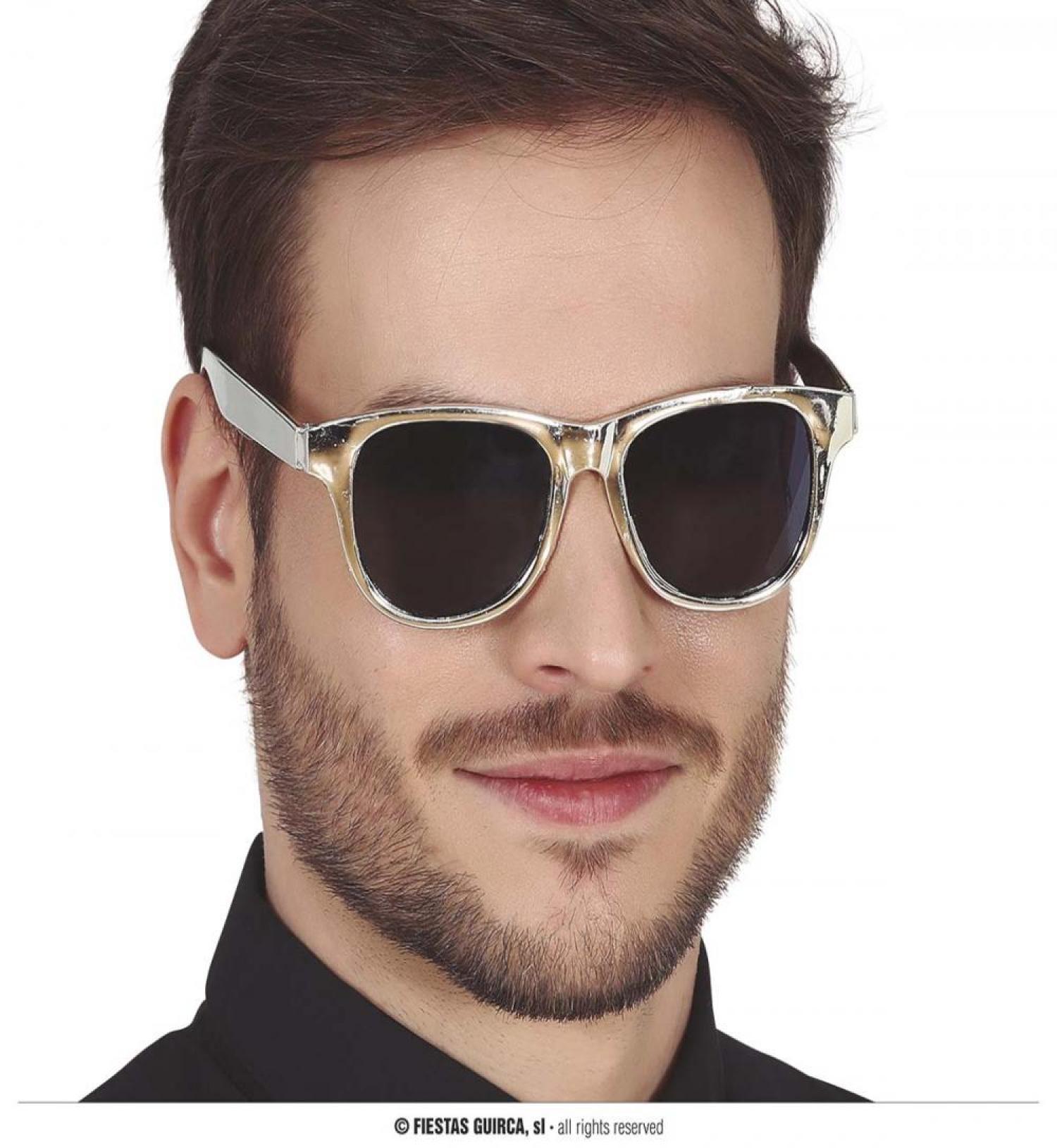 Lunettes de soleil métallisées argent (N52)