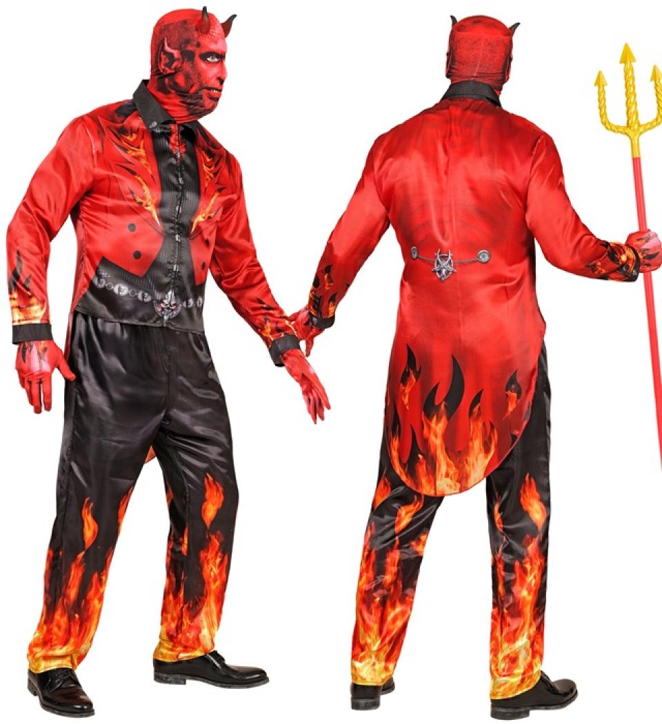 Déguisement effet réaliste diable imprimé Fast Costume intégral taille M