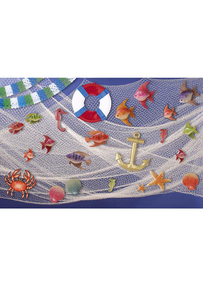 Filet de pêche blanc 6x2m