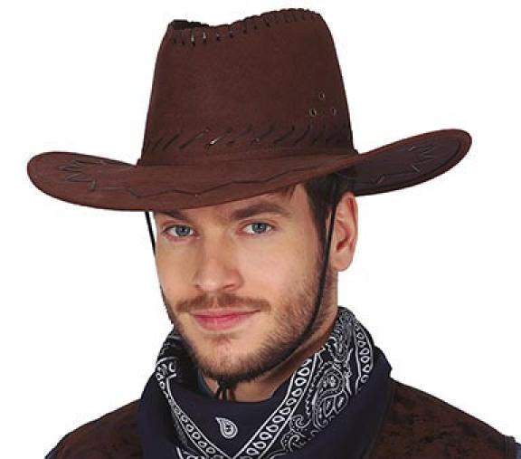 Chapeau cow boy vacher marron foncé
