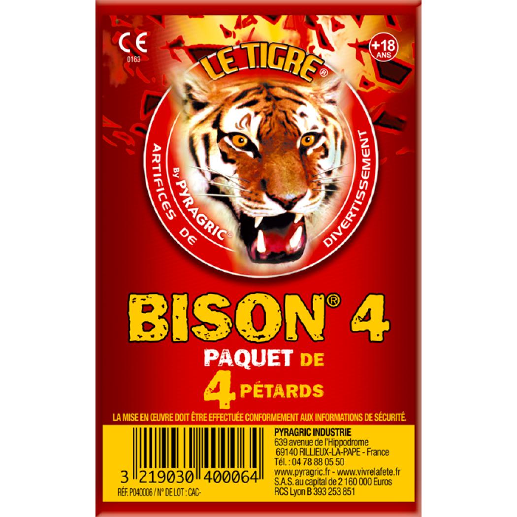 1 paquet de 4 pétards TIGRE BISON N°4