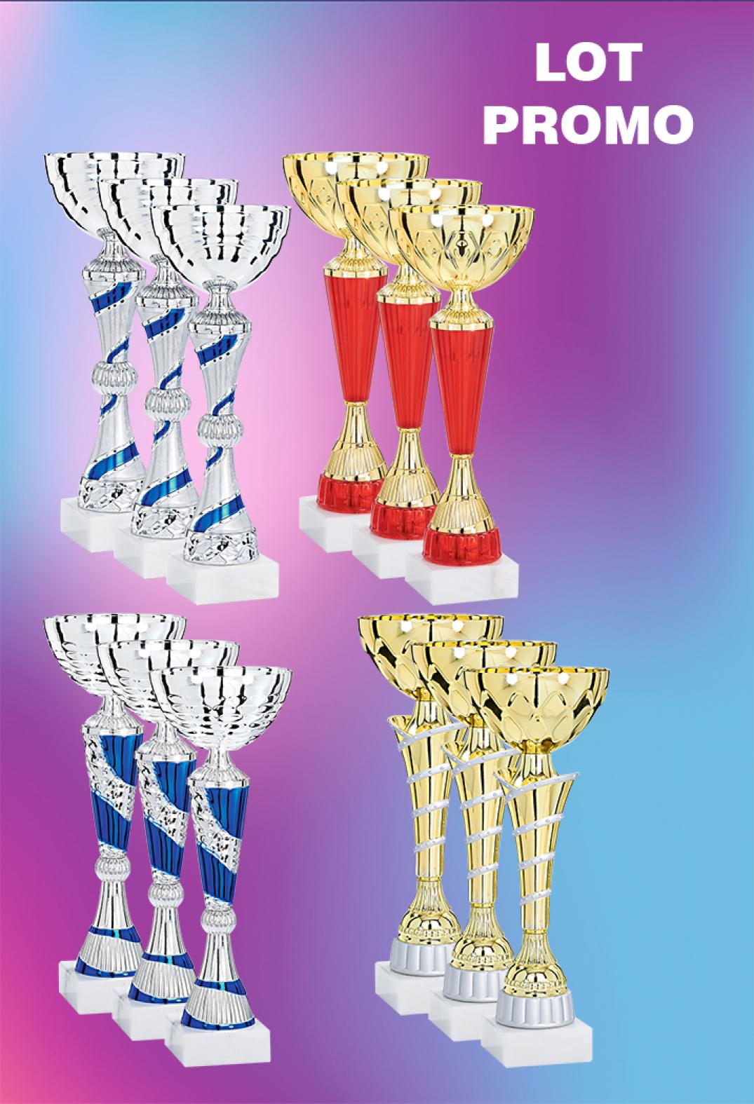 Lot de 12 coupes 9003 hauteur moyenne 30cm prix livré