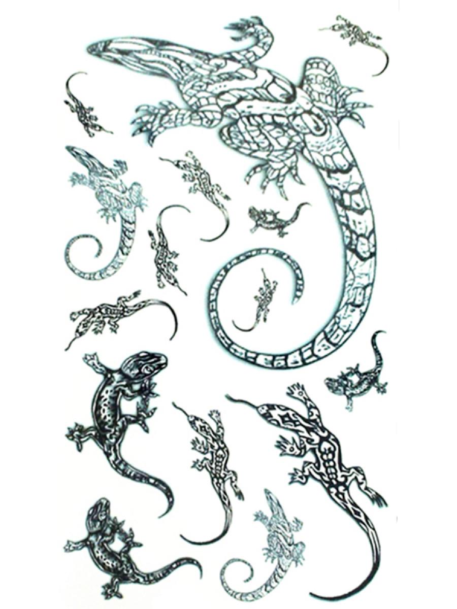 Tatouage temporaire lézards