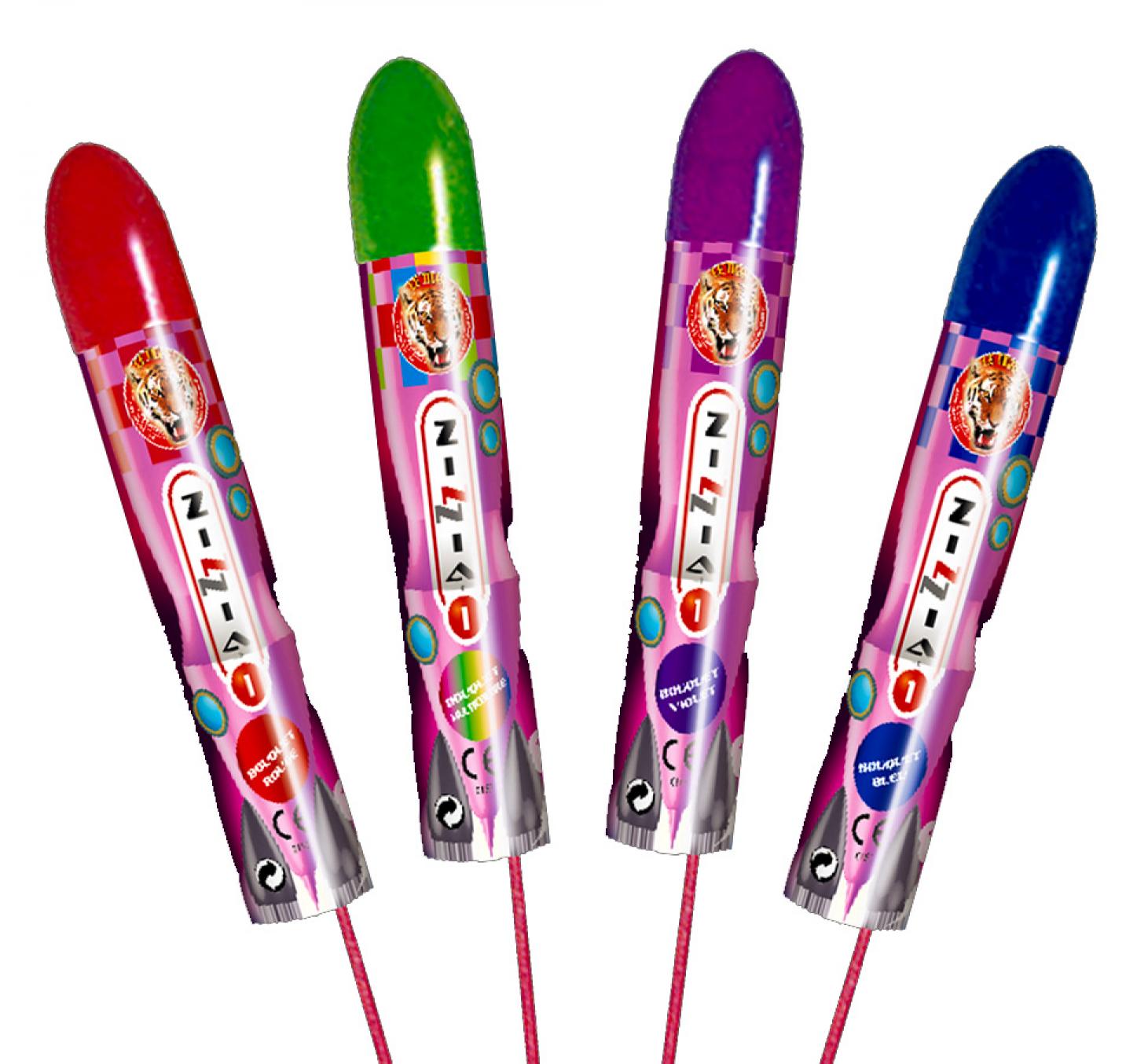 Sachet de 8 Pyragric fusées Zinnia 1 4 effets