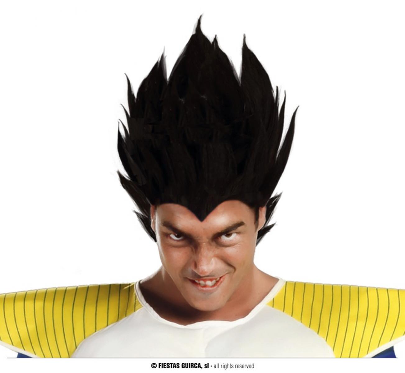 Perruque guerrier manga noire