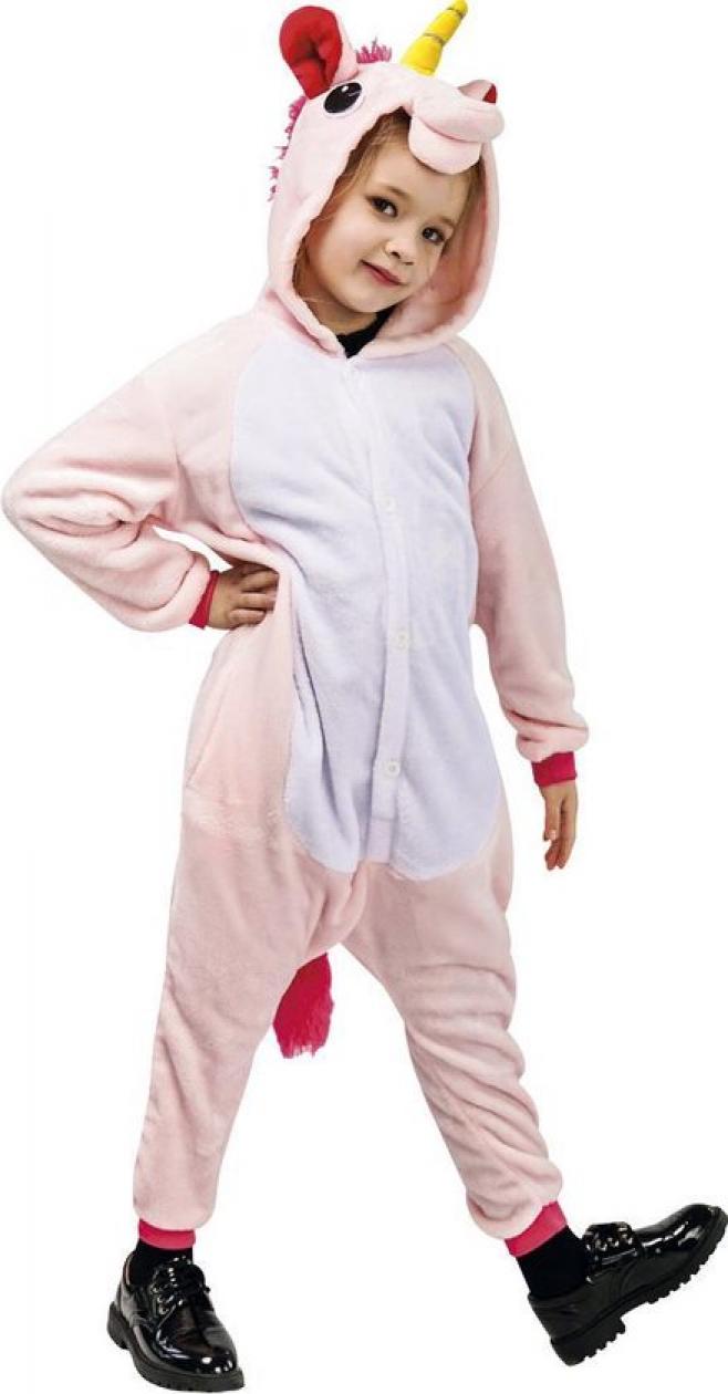 Combinaison licorne rose 7/9 ans