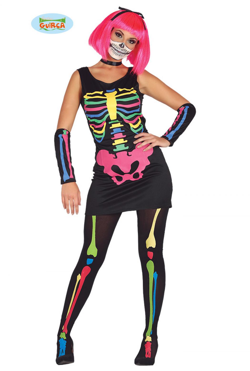 Robe neon squelette taille XS/S