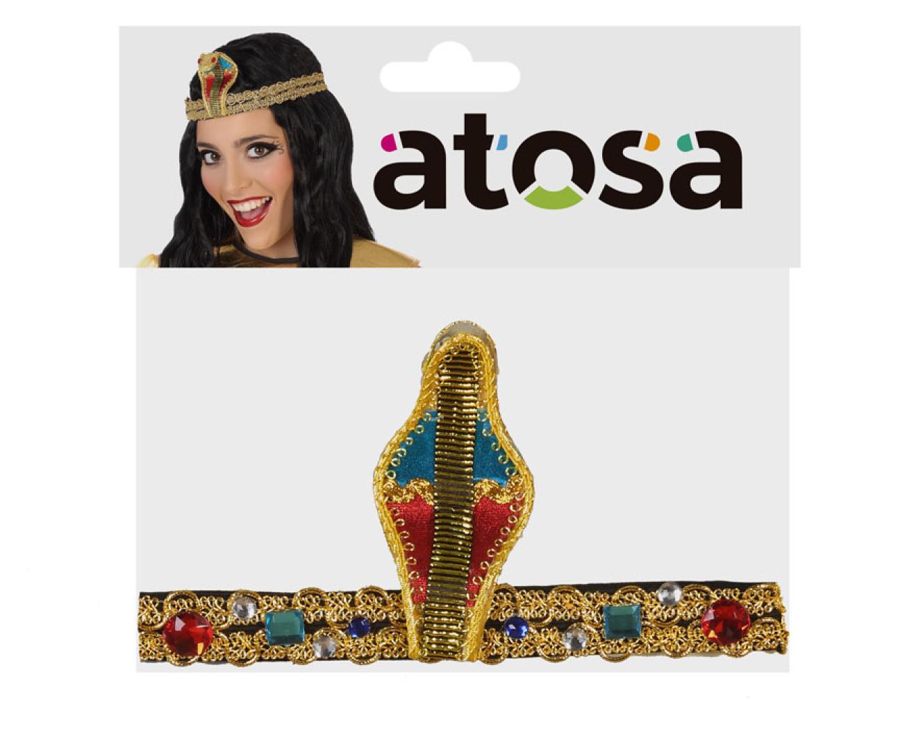 Bandeau de tête Cléopatre serpent cobra