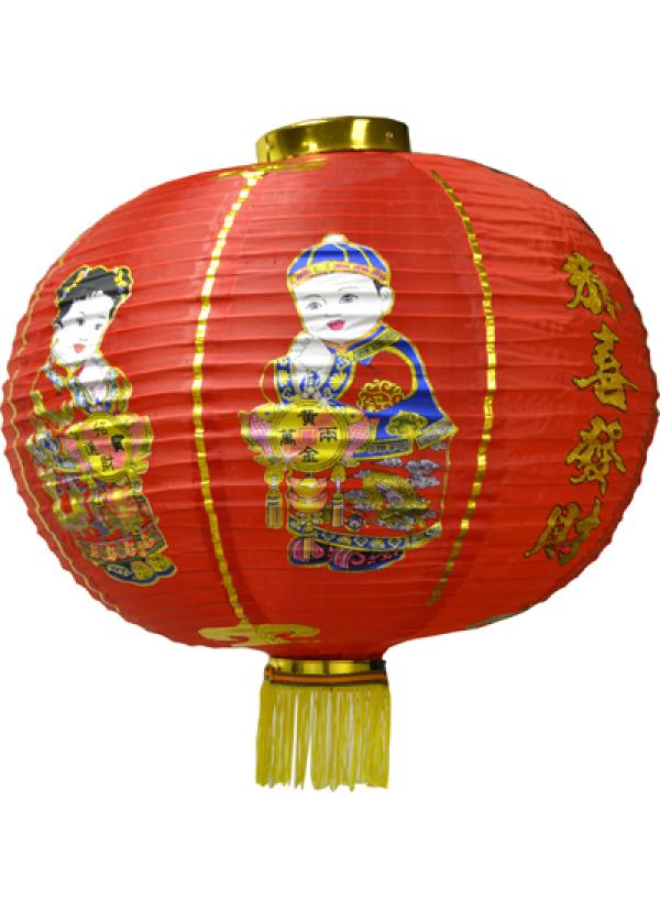 Lanterne chinoise décorée 50 cm