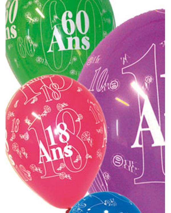 8 ballons jubilé anniversaire 30 ans diamètre 28cm
