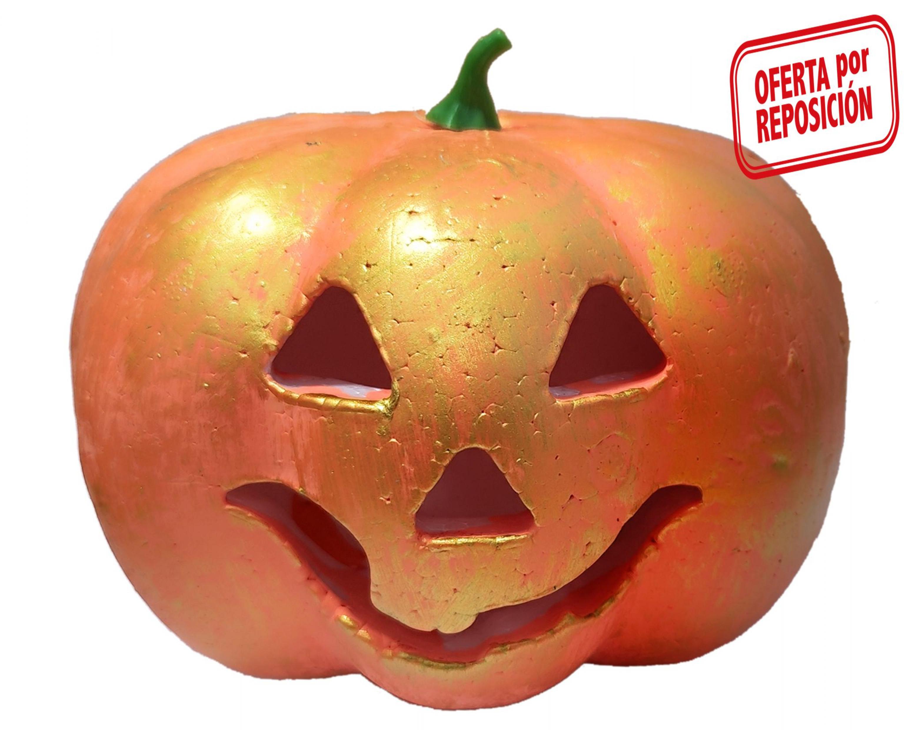 Citrouille 17cm lumineuse LED