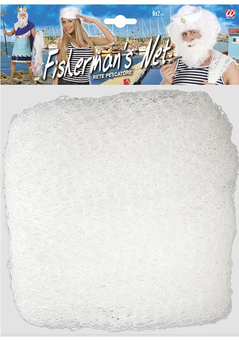 Filet de pêche blanc 6x2m
