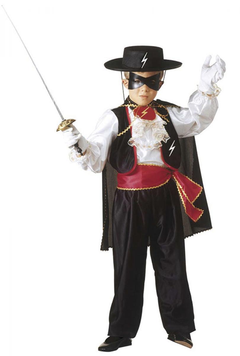 Costume zorro bandit masqué 4/5 ans