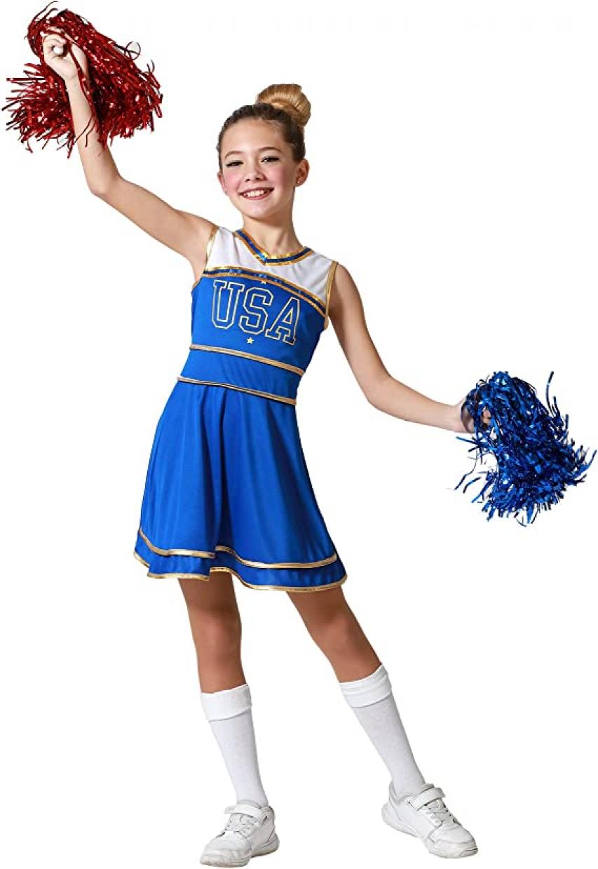 Cheerleader enfant bleue taille 7/9 ans