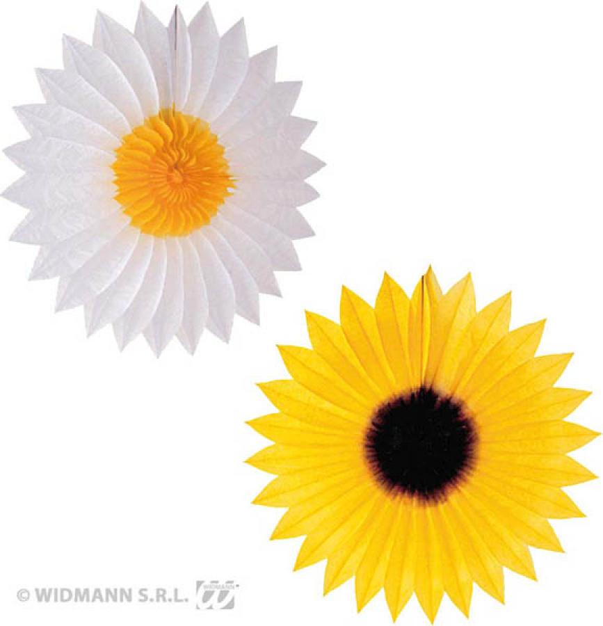 Eventail Marguerite ou tournesol 50cm