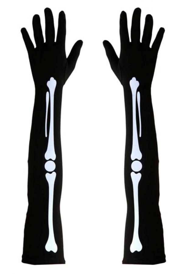 Gants squelette long