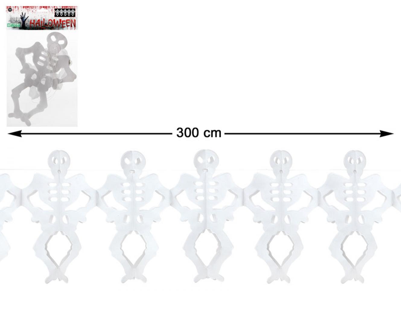 Guirlande squelette 3m papier