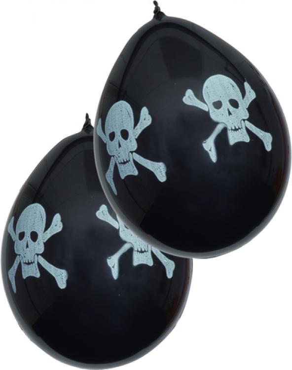 6 ballons tête de mort