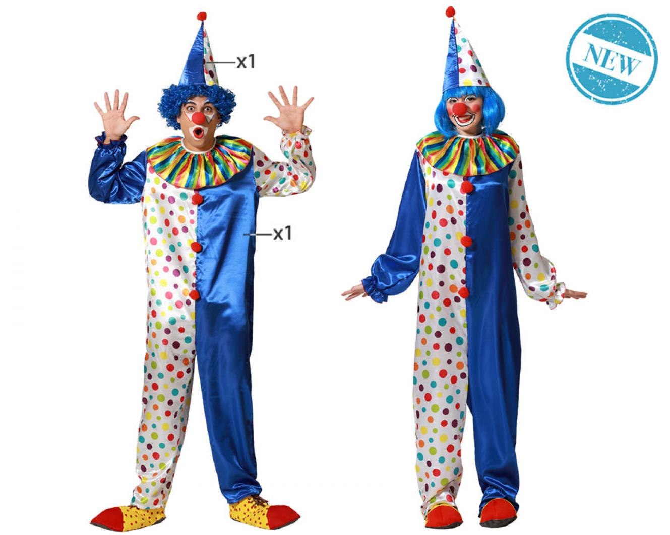 Combinaison de clown satin taille S