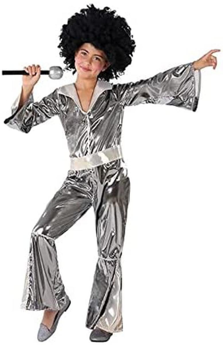 Combinaison disco argentée 7/9 ans
