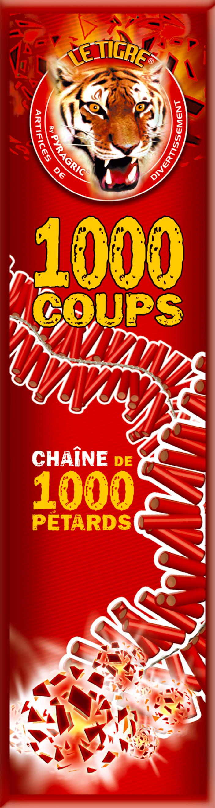 1 paquet pétards mitraillettes 1000 coups