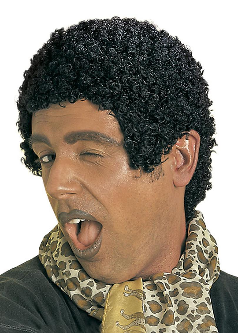 Perruque afro effet mouillé