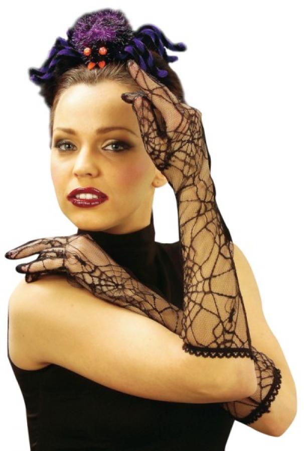 Gants toile d'araignée 52 cm taille unique