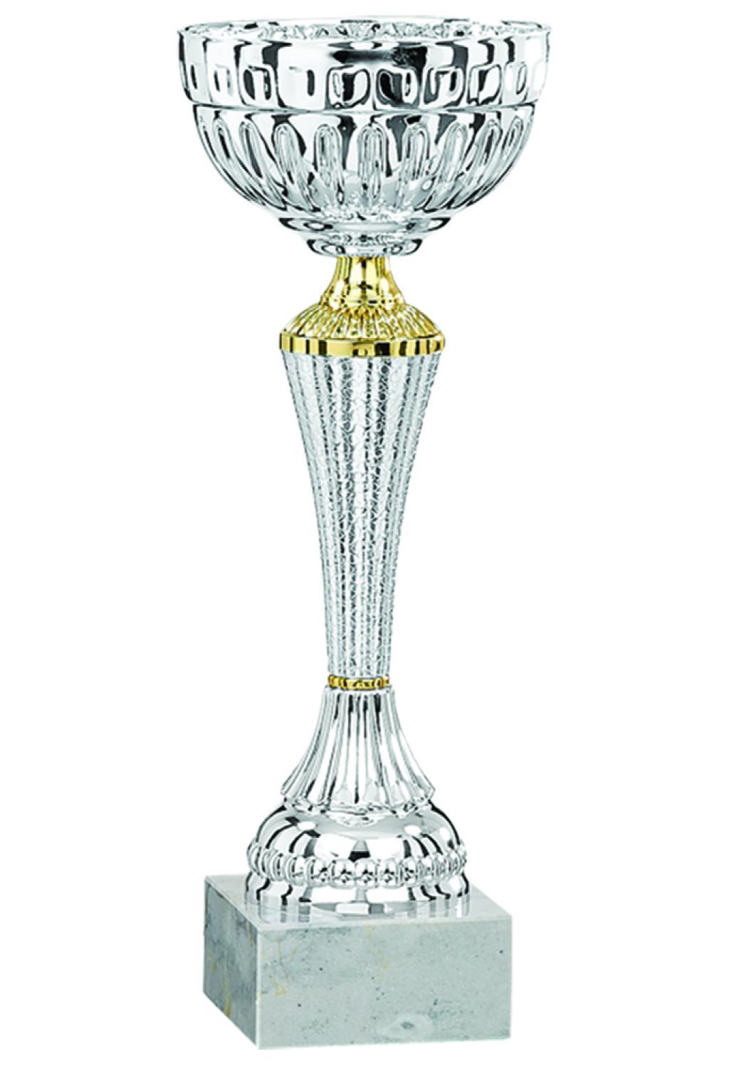 Coupe métal + socle marbre 26cm - 1824