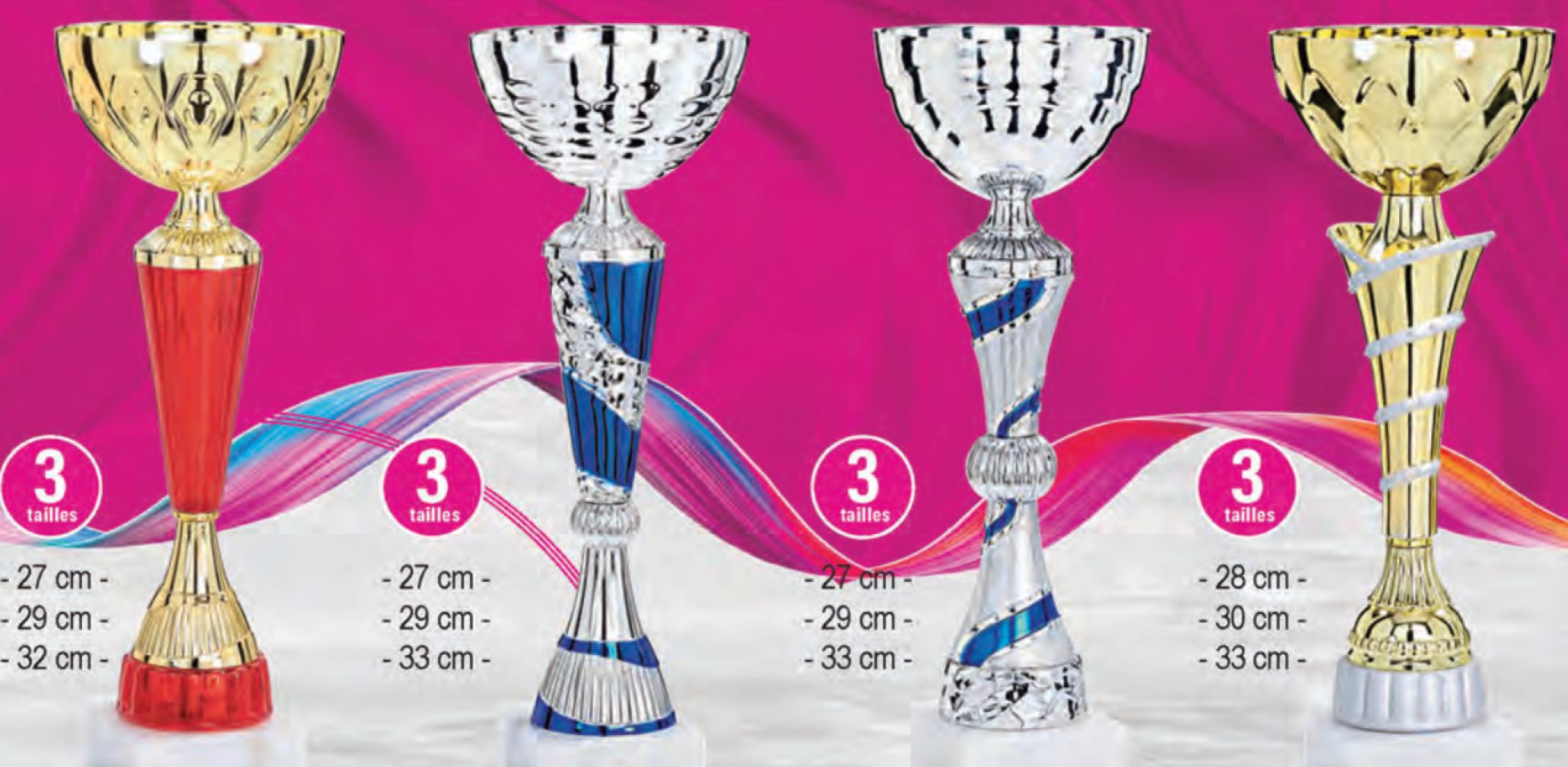 Lot de 12 coupes 9003 hauteur moyenne 30cm prix livré