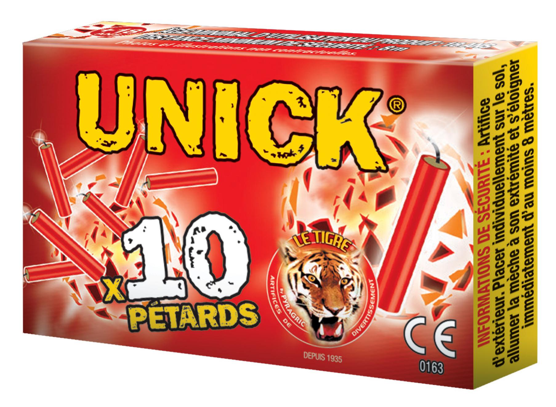 Boite de 150 paquets de 10 pétards Tigre Unick
