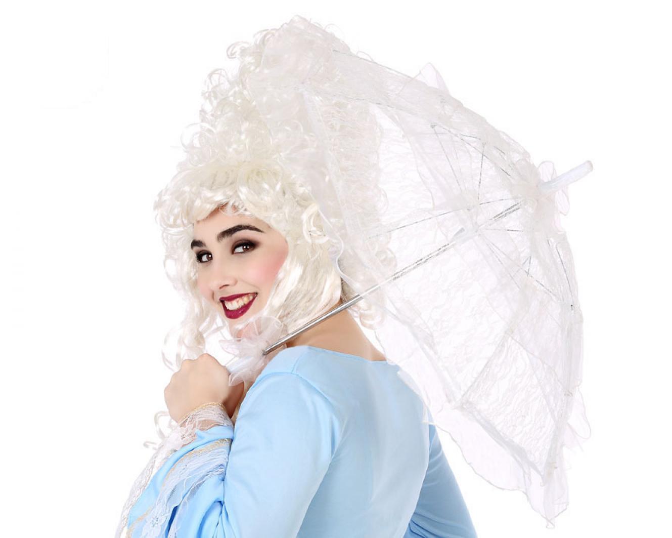 Ombrelle blanche en dentelle