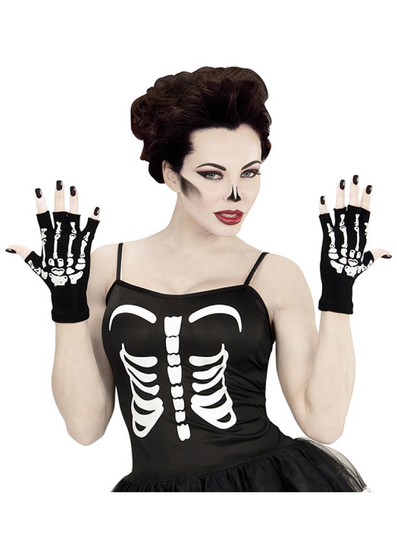 Mitaines squelettes en laine