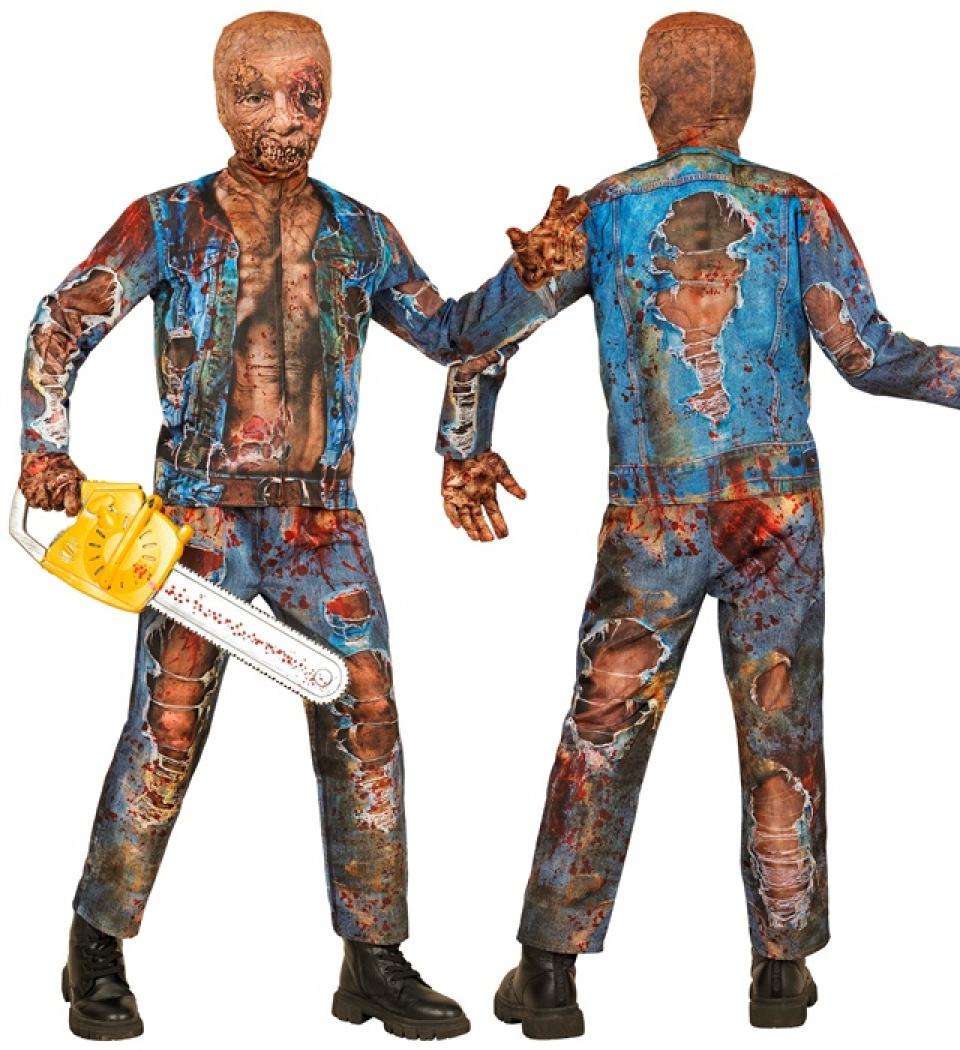 Déguisement effet réaliste zombie imprimé Fast Costume intégral taille 11/13 ans