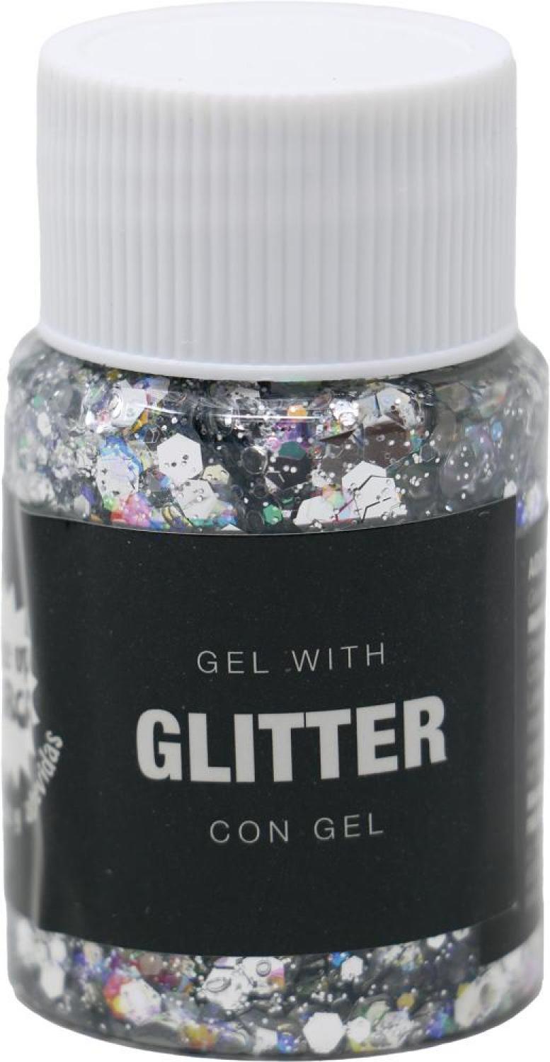 Pot gel grosse paillette argent 20gr