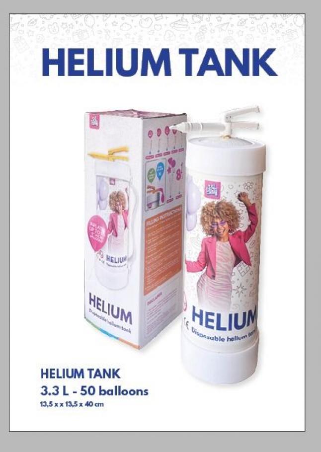 Bouteille kit hélium pour 50 ballons de 23 cm