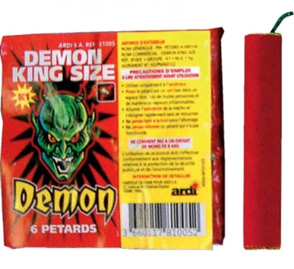 4 paquets de 6 pétards Démon King Size