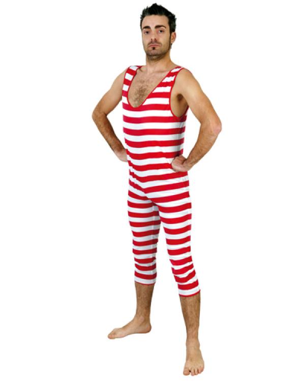 Maillot de bain baigneur rouge taille L/XL