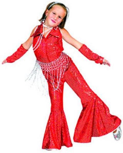 Combi disco rouge 4/5 ans