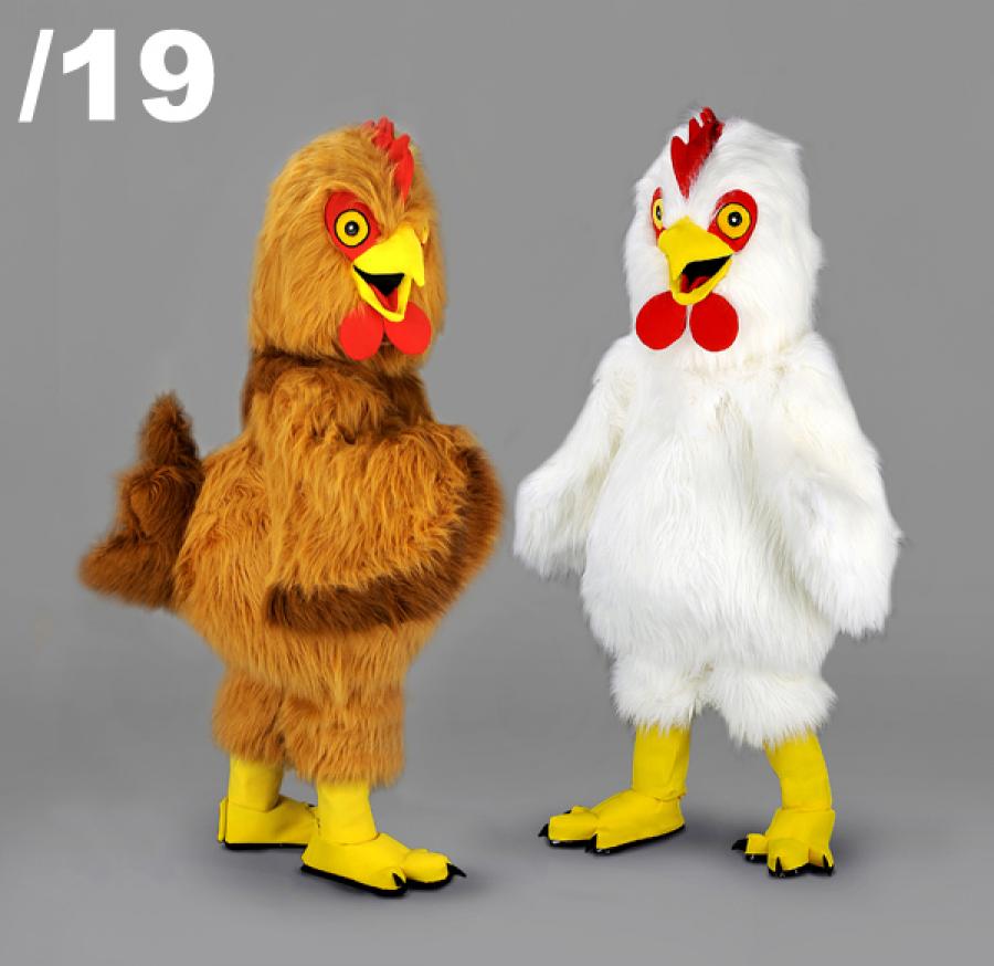 Mascottes : volatiles (24 au choix)