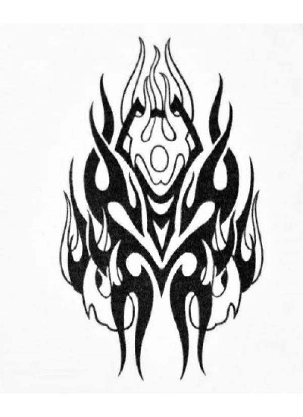 Tatouage temporaire tribal flamme