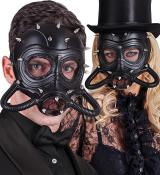 Masque à gaz steampunk noir