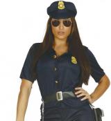 Tenue de policière short et chemise taille L