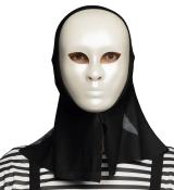 Masque de mime blanc avec capuche