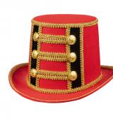 Chapeau haut de forme rouge monsieur Loyal directeur de cirque