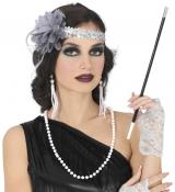 Set charleston avec colliers boucles d'oreille bandeau gants porte cigarette