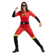Super-héroïne famille indestructible rouge femme taille XL