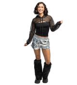 Short argent métallisé pour femme avec poches taille M