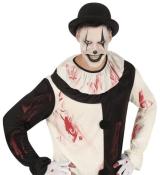 Clown de terreur Pierrot noir et blanc taille L