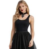 Tutu noir avec sous couche en satin et voile en tulle