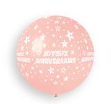 Ballon géant joyeux anniversaire Rose